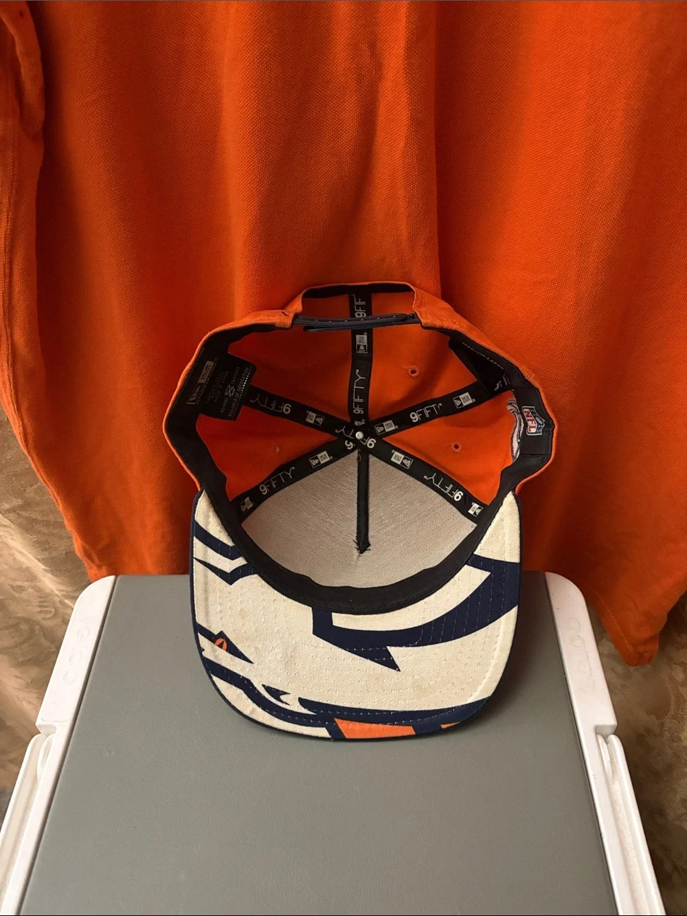 Polo by Ralph Lauren Orange Polo with Navy Trim Denver Broncos snap back